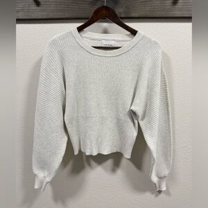 Pink Rose Cream Crew Neck Sweater